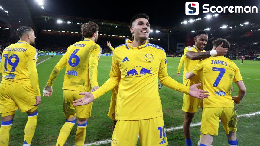 리즈, 셰필드U에 3-1 짜릿한 역전승...5점차 리드중